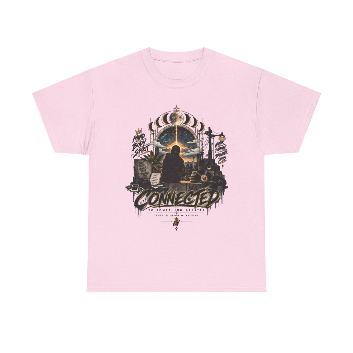 Connected Graphic Tee — Retro Spiritual Explorer T-Shirt