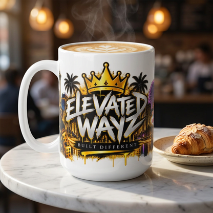 Elevated Wayz Crown Logo Mug | Las Vegas Streetwear Coffee Cup