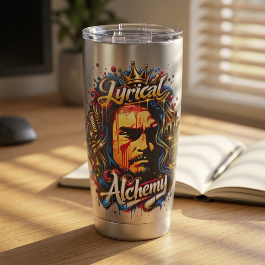 Lyrical Alchemy 20 oz Tumbler | Artist Graffiti Travel Cup