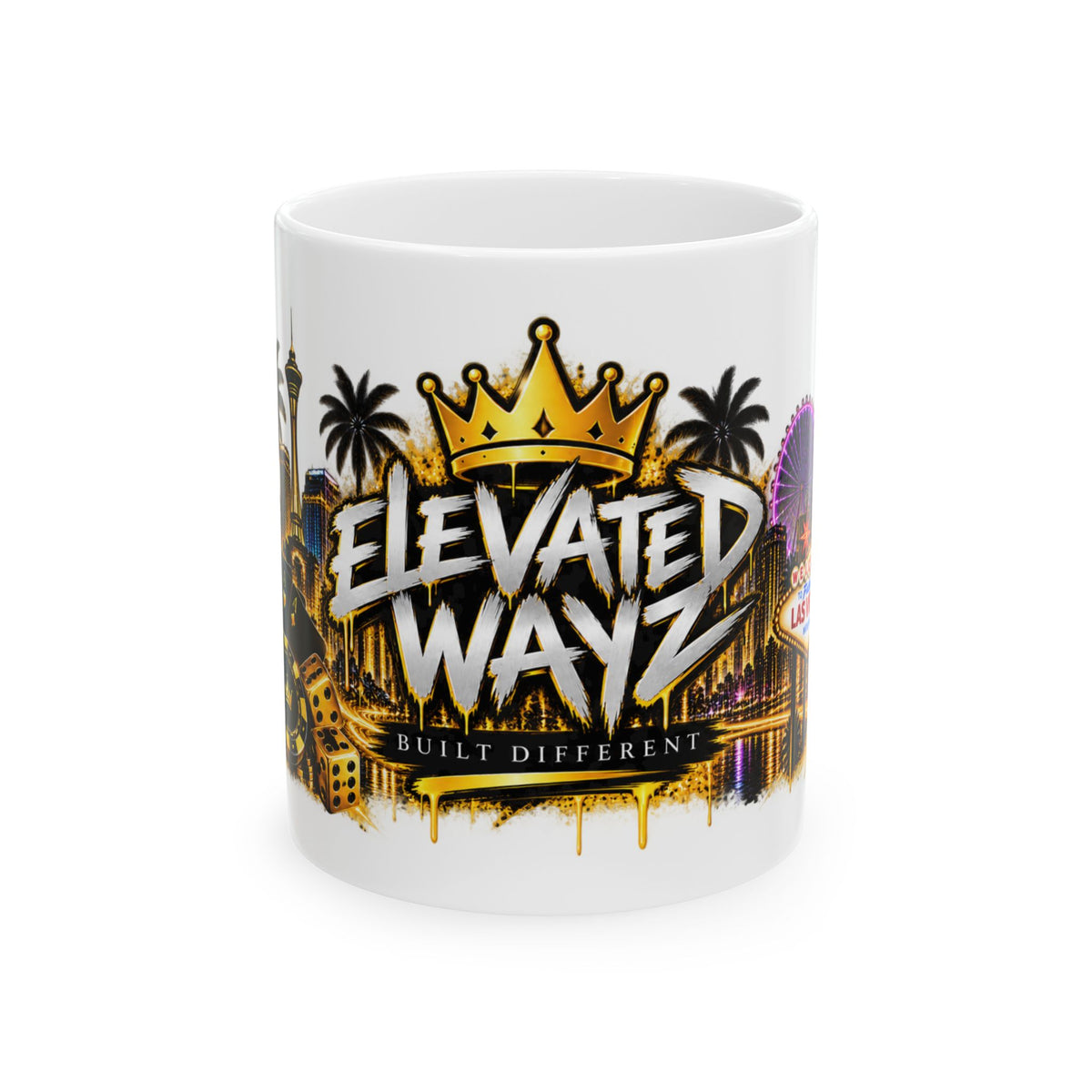 Elevated Wayz Crown Logo Mug | Las Vegas Streetwear Coffee Cup