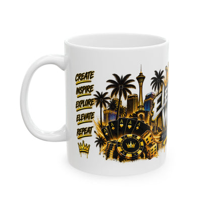 Elevated Wayz Crown Logo Mug | Las Vegas Streetwear Coffee Cup